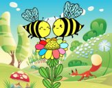 Pareja de abejas