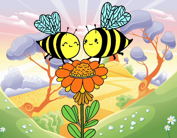 Pareja de abejas