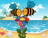 Pareja de abejas