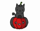 Un gatito de Halloween