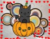 Un gatito de Halloween