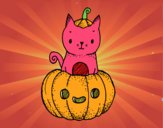 Un gatito de Halloween