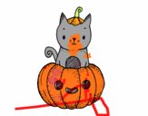 Un gatito de Halloween