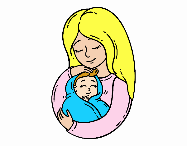 Dibujo de Una madre con su bebé pintado por en  el día 03-06-20  a las 06:25:54. Imprime, pinta o colorea tus propios dibujos!