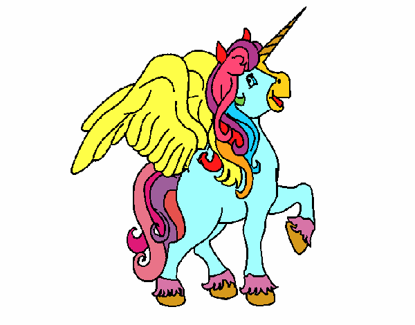 Unicornio con alas