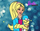 Barbie con su linda gatita