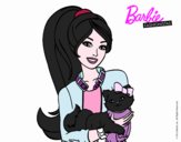 Barbie con su linda gatita