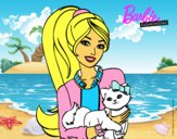 Barbie con su linda gatita