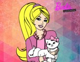 Barbie con su linda gatita