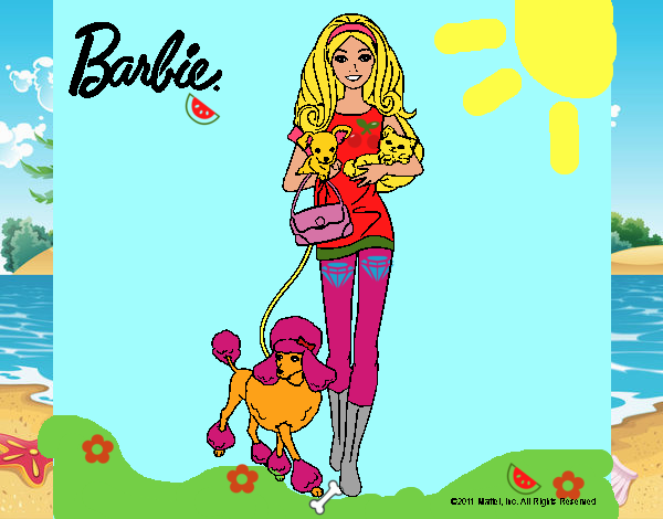 Barbie con sus mascotas