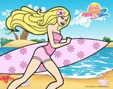 Barbie corre al agua