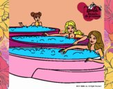 Barbie y sus amigas en el jacuzzi