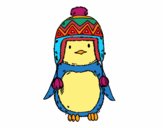 Bebé pingüino con gorrito