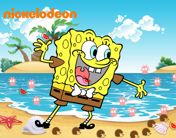 Bob Esponja saludando