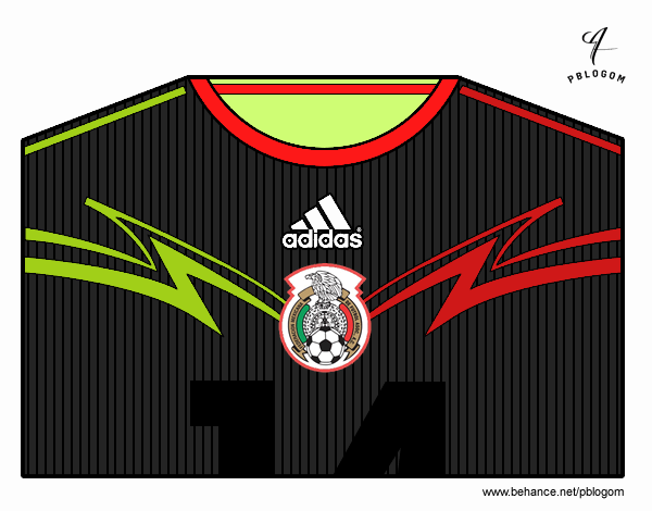 Camiseta del mundial de fútbol 2014 de México