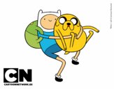 Finn y Jake abrazados