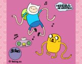 Finn y Jake escuchando música