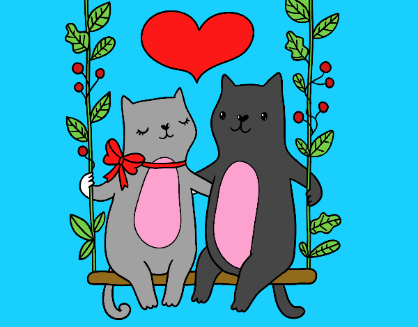 Gatitos enamorados