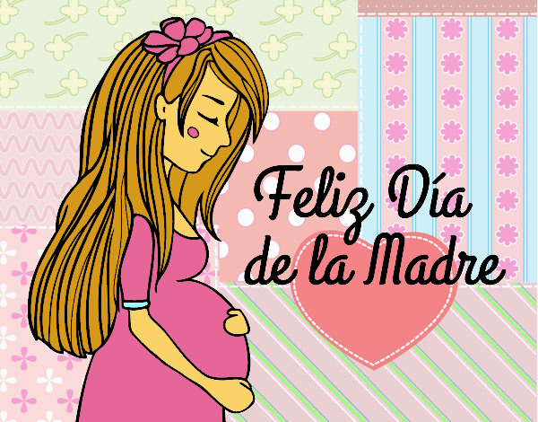 Mamá embarazada en el día de la madre