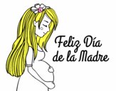 Mamá embarazada en el día de la madre