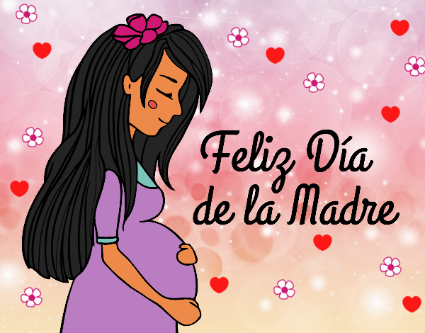 Mamá embarazada en el día de la madre