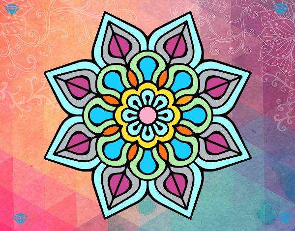 Mandala de flor sencilla