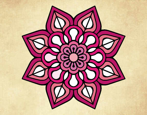 Mandala de flor sencilla