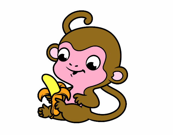 Monito con plátano