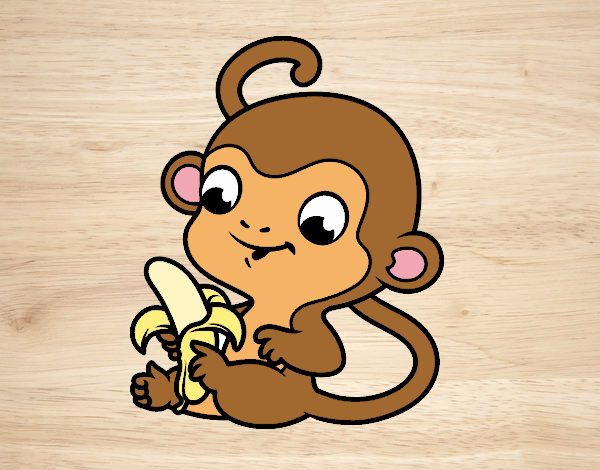 Monito con plátano