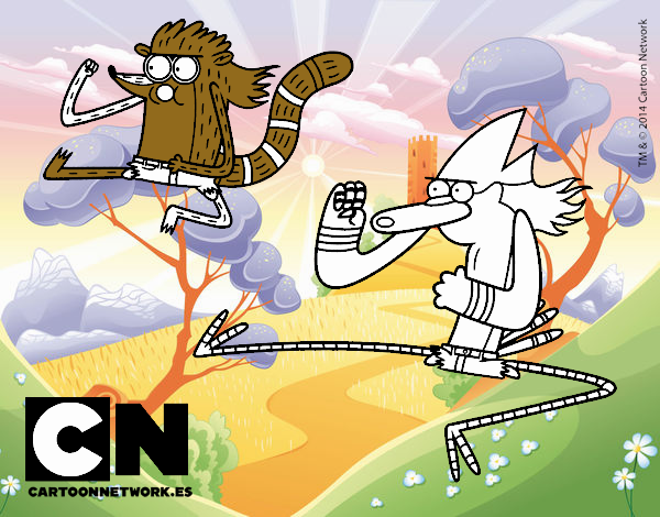 Mordecai y Rigby karatekas