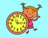 Niña con reloj