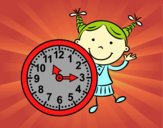 Niña con reloj