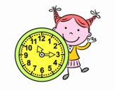 Niña con reloj