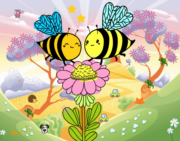 Pareja de abejas