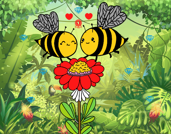 Pareja de abejas