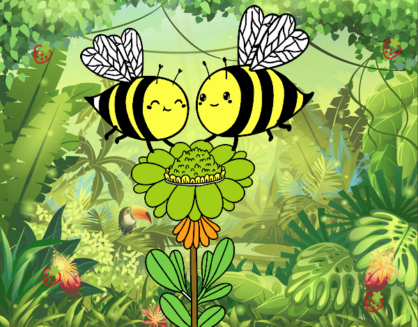 Pareja de abejas