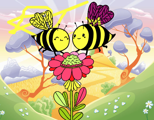 Pareja de abejas