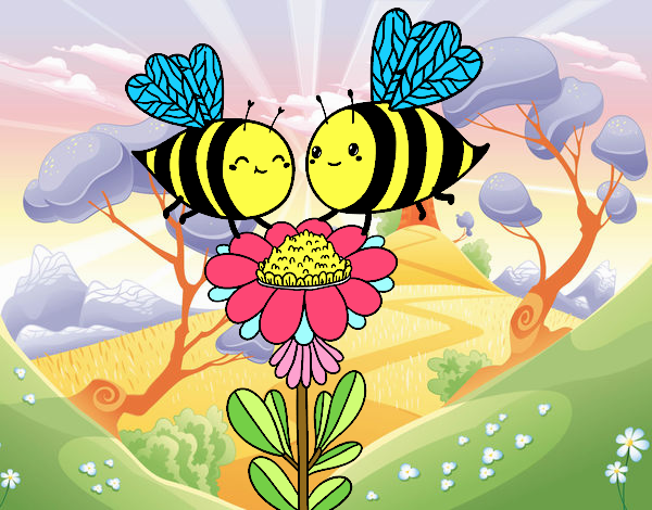 Pareja de abejas