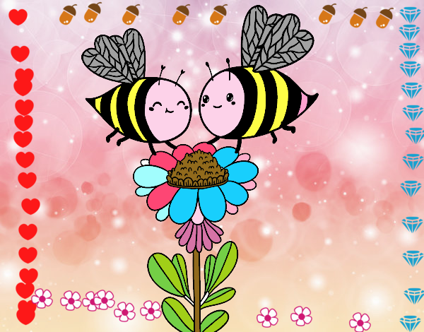 Pareja de abejas