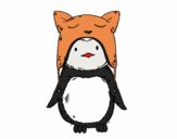 Pingüino con gorrito divertido