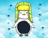 Pingüino con gorro