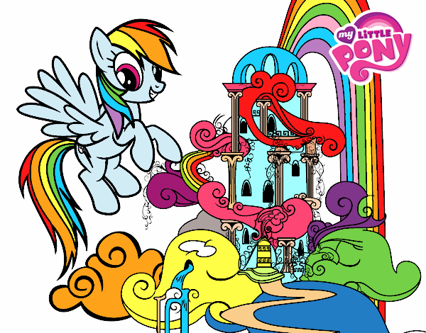 Rainbow Dash en su palacio