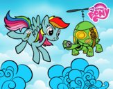 Rainbow Dash y la tortuga tanque