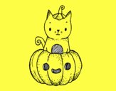 Un gatito de Halloween