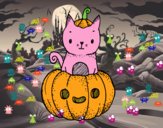 Un gatito de Halloween