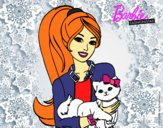 Barbie con su linda gatita