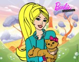 Barbie con su linda gatita