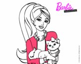 Barbie con su linda gatita