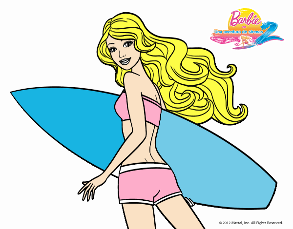 Barbie surfera