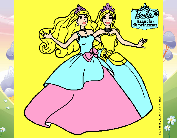 Barbie y su amiga súper felices